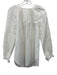 SeeByChloe Size M White Cotton Long Sleeve Lace Panel Scallop Detail Pleats Top White / M