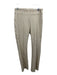 J. McLaughlin Size M / 10 Beige & White Rayon & Nylon Gingham Pull On Pants Beige & White / M / 10