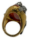 Alexis Bittar Gold, Silver & Orange Rhinestone Monkey Ring Gold, Silver & Orange