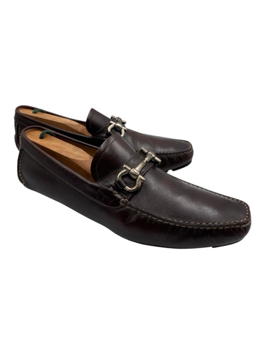 Ferragamo Shoe Size 9D Brown Leather Solid Driver Men's Shoes Brown / 9D