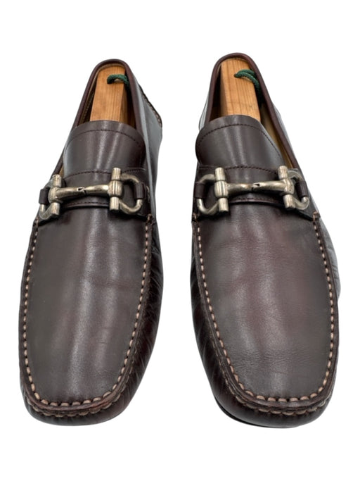 Ferragamo Shoe Size 9D Brown Leather Solid Driver Men's Shoes Brown / 9D