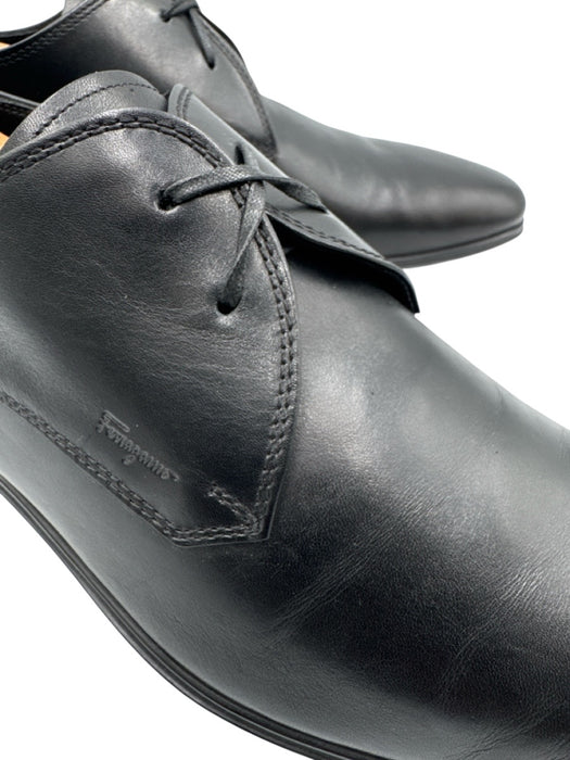 Ferragamo Shoe Size 9 Black Leather Solid Dress Men's Shoes Black / 9