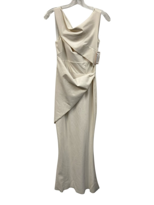 La Petite Robe Chiara Boni Size 44 Cream White Polyamide Blend Boat Neck Gown Cream White / 44