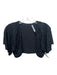Nicola Finetti Size M Black Silk Short Sleeve Beaded Bolero Jacket Black / M