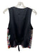Nicole Miller Size M Red, Black & Multi Silk Print Block Button Up Vest Vest Red, Black & Multi / M