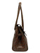 Clarita Handmade Brown & Tan Leather Croc Silver Hardware Flap shoulder bag Bag Brown & Tan / Small