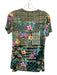 Johnny Was Size XXS Green & Multi Viscose Short Sleeve All Over Print Top Green & Multi / XXS