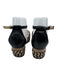 Adrienne Vittadini Shoe Size 7.5 Black & Beige Leather Espadrille Sandals Black & Beige / 7.5