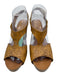 Unity In Diversity Shoe Size 39 Yellow & Brown Leather & Cork Wood Pumps Yellow & Brown / 39