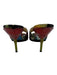 Stellablu Shoe Size 8 Black & Multi Floral Open Toe Stiletto Pumps Black & Multi / 8