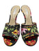 Stellablu Shoe Size 8 Black & Multi Floral Open Toe Stiletto Pumps Black & Multi / 8