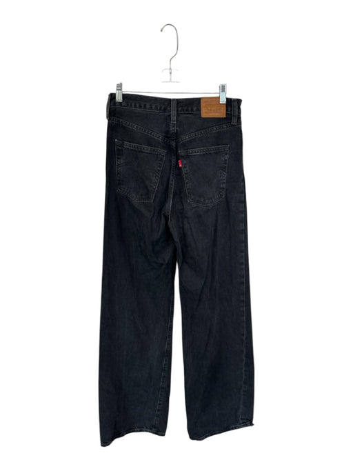 Levi's Size 28 Black Cotton High Waist Wide Leg Jeans Black / 28