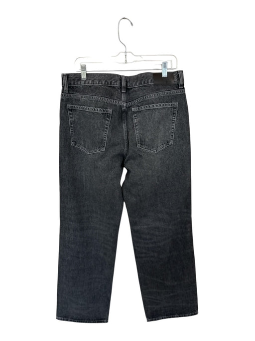 EB Denim Size 29 Charcoal Cotton High Waist Button Fly Wide Leg Jeans Charcoal / 29