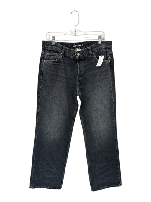EB Denim Size 29 Charcoal Cotton High Waist Button Fly Wide Leg Jeans Charcoal / 29