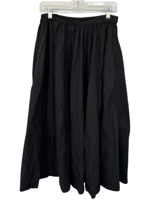 Free People Size S Black Cotton Elastic Waist Maxi Skirt Black / S