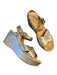 Kork-Ease Shoe Size 10M Gold Cork Leather Metallic Platform Sandals Gold / 10M