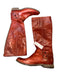 Frye Shoe Size 9.5 Red Leather Knee High Back Zip Boots Red / 9.5