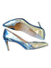 INEZ Shoe Size 10M Silver Leather Metallic Stiletto Pointed Toe Pumps Silver / 10M