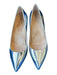 INEZ Shoe Size 10M Silver Leather Metallic Stiletto Pointed Toe Pumps Silver / 10M
