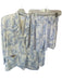 Thakoon Size 8 Blue & Cream Linen & Rayon Elastic Waist Abstract Short Set Blue & Cream / 8