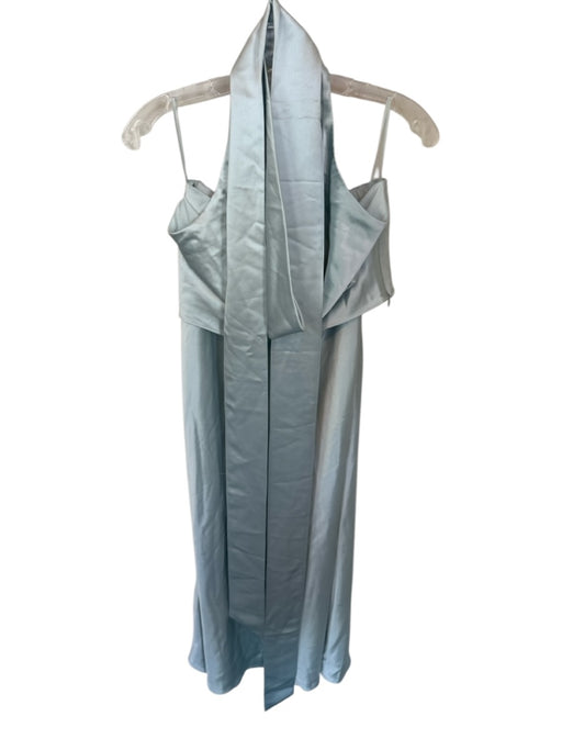 Mare Mare Size M Ice Blue Polyester Blend Maxi Halter Neck Cowl neck Skirt Set Ice Blue / M