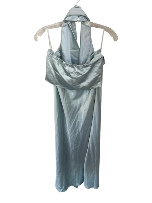 Mare Mare Size M Ice Blue Polyester Blend Maxi Halter Neck Cowl neck Skirt Set Ice Blue / M