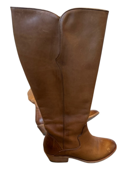 Frye Shoe Size 8B Brown Leather Side Zip Knee High Boots Brown / 8B