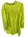 Mint Size L Chartreuse Polyester Blend Long Sleeve Collar Buttons Pleated Dress Chartreuse / L