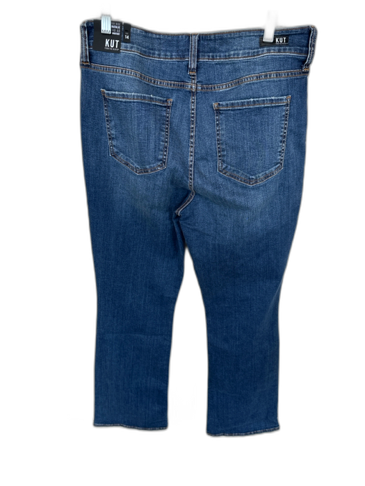Kut From The Kloth Size 14 Dark Wash Cotton Blend High Rise Bootcut Jeans Dark Wash / 14