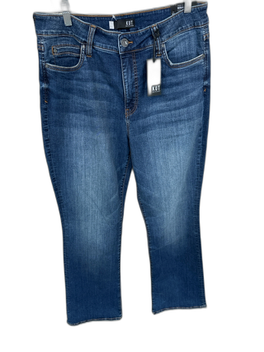 Kut From The Kloth Size 14 Dark Wash Cotton Blend High Rise Bootcut Jeans Dark Wash / 14