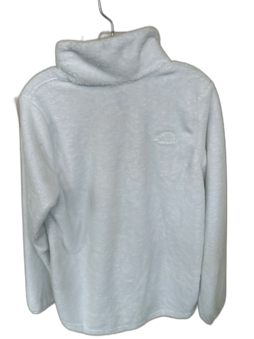 The North Face Size L White Polyester Long Sleeve Fuzzy Half Zip Athletic Jacket White / L
