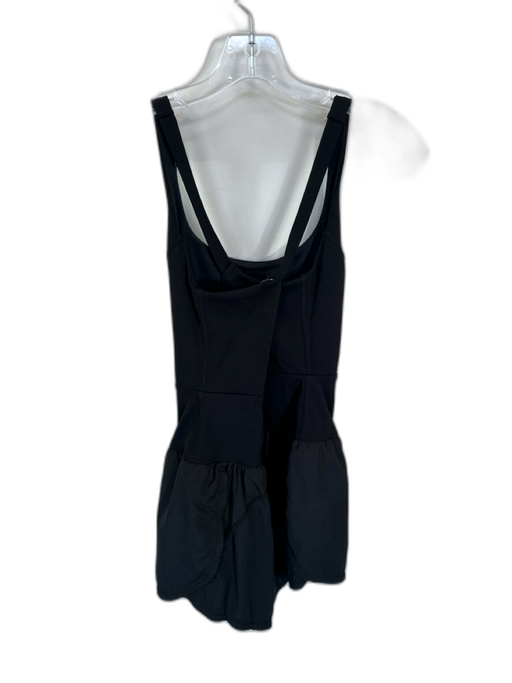 FP Movement Size S Black Shell Cross Back Key Hole Back Zip Athletic Romper Black / S