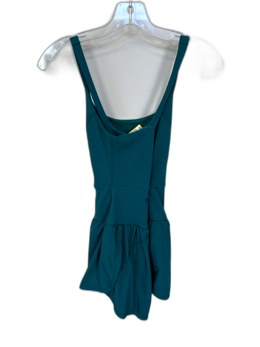 FP Movement Size S Sea Green Cross Back Key Hole Back Zip Athletic Romper Sea Green / S