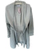 Lake Size L Pale Blue Cotton & Elastane Tie Waist lined Below Knee Robe Pale Blue / L