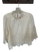 TCEC Size L Ivory Cotton & Rayon Eyelet Long Sleeve Key hole Top Ivory / L