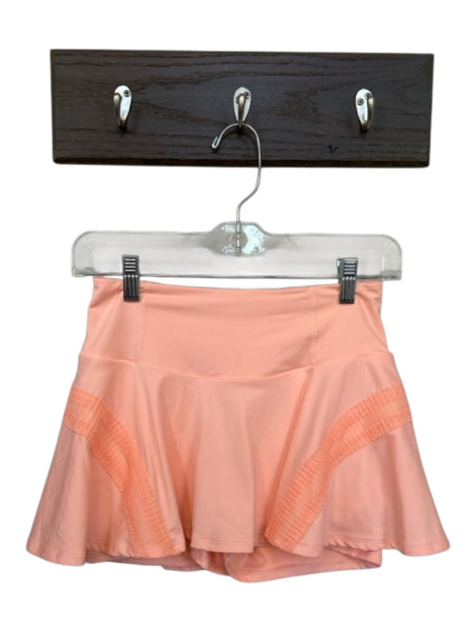 FP Movement Size S Salmon Polyester Blend Lace Detail Built in Shorts Skirt Salmon / S
