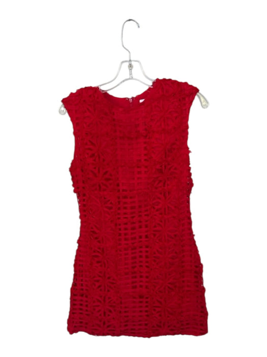 Sofie the Label Size S Red Polyester & Cotton Woven & Braided Flower Mini Dress Red / S