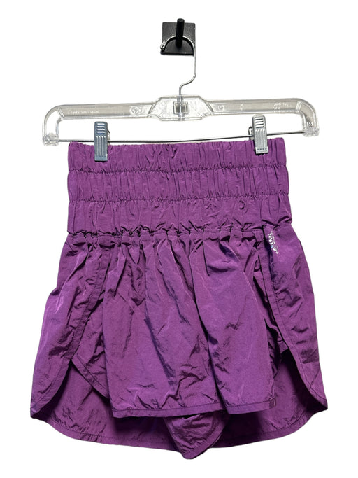 FP Movement Size XS Purple Nylon Blend High Waist Athletic Shorts Purple / XS