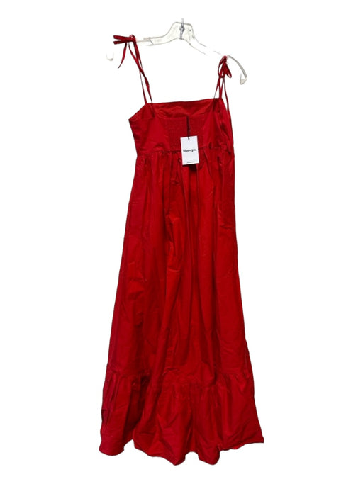 Showpo Size 2 Red Cotton Spaghetti Strap Maxi Dress Red / 2