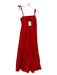 Showpo Size 2 Red Cotton Spaghetti Strap Maxi Dress Red / 2