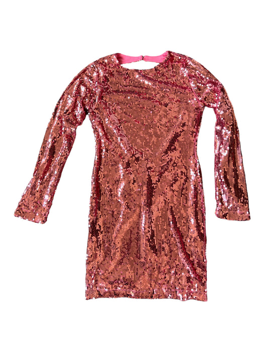 Superdown Size XS Pink Sequin Long Sleeve Open Back Mini Dress — Labels  Resale Boutique