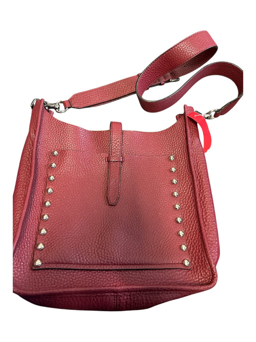 Rebecca Minkoff Merlot Leather Silver Hardware Front Pocket Shoulder Strap Bag Merlot / M