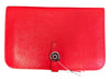 No Brand Red Leather Coin Purse Incl Inside Pocket silver hardware Wallets Red