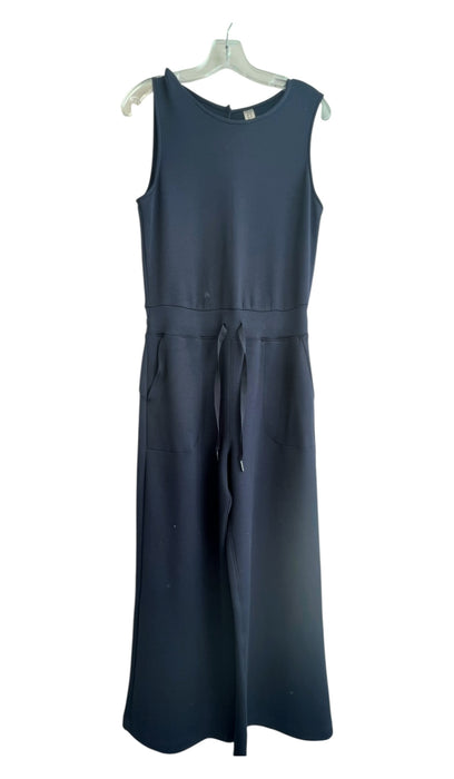 Spanx Size Medium Navy Blue Modal & Polyester Drawstring Waist Wide Leg Jumpsuit Navy Blue / Medium