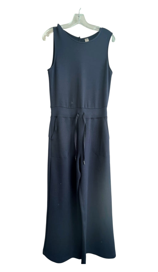 Spanx Size Medium Navy Blue Modal & Polyester Drawstring Waist Wide Leg Jumpsuit Navy Blue / Medium