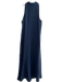 Lola & Sophie Size S Navy 100% Cupro High Low High Neck Sleeveless Midi Dress Navy / S
