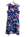 Shoshanna Size 6 Blue & Multi Cotton & Suede Lined Abstract Sleeveless Dress Blue & Multi / 6