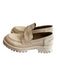 Steve Madden Shoe Size 7 Beige Leather Round Toe Lug sole Loafer Shoes Beige / 7