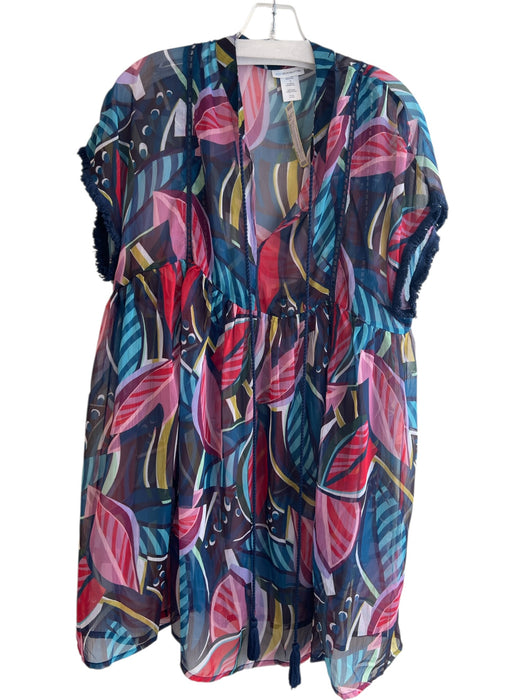 Bleu/Rodbeattie Size Small Red, Blue & Mulit Polyester Short Sleeve Dress Red, Blue & Mulit / Small