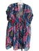 Bleu/Rodbeattie Size Small Red, Blue & Mulit Polyester Short Sleeve Dress Red, Blue & Mulit / Small